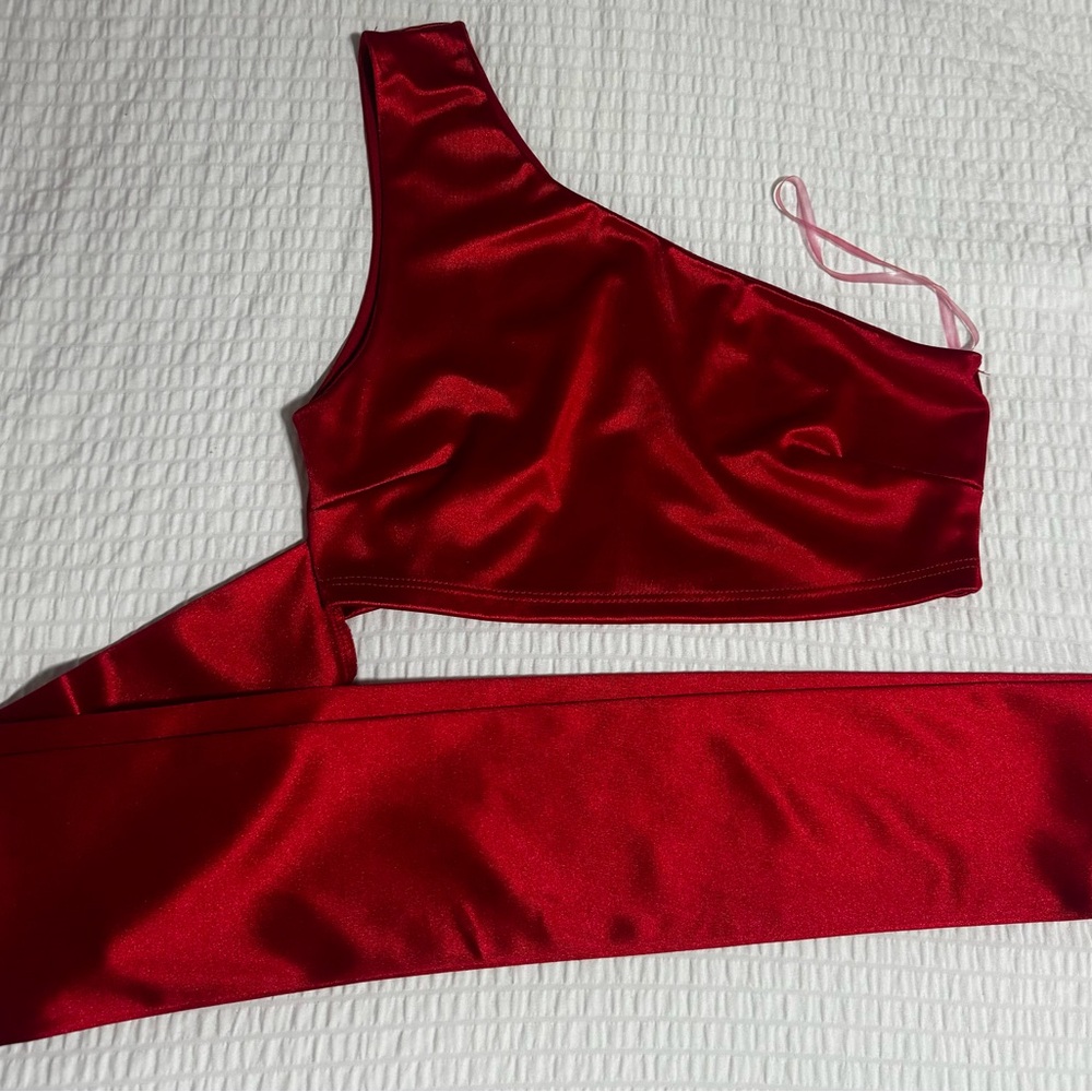 Beautiful satin red top